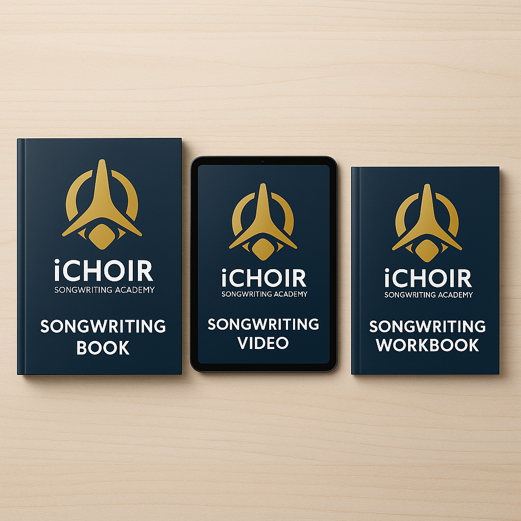 iChoir Songwriting Academy book, video curriculum, and workbook