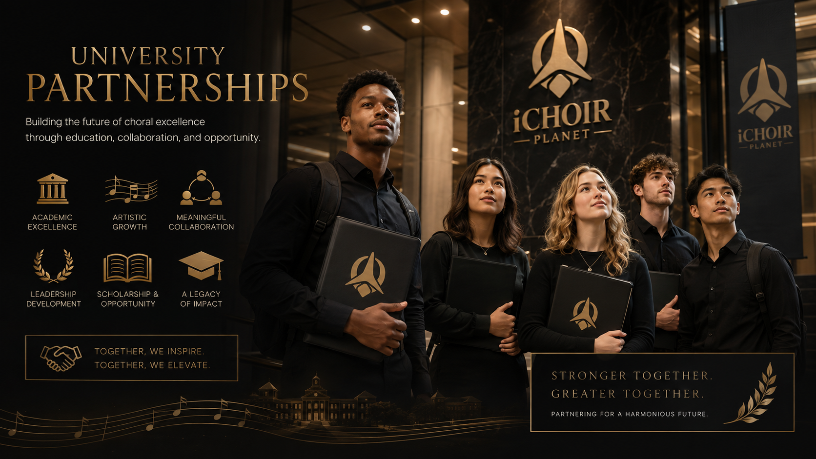 University students participating in the iChoir Planet partnership initiative